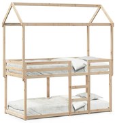 vidaXL Beliche sem colchão 90x200 cm madeira de pinho maciça