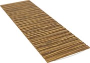 Outsunny Caminho de Ripas de Madeira Enrolável 120x38 cm Resistente às Intempéries, Decoração de Jardim para Praia e Festa - Acabamento Carbonizado | Aosom Portugal