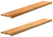 Soleiras da janela 2 pcs 160x25x2 cm carvalho castanho-claro