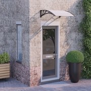 vidaXL Toldo para porta 80x75 cm policarbonato preto/transparente
