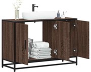 vidaXL Armário lavatório WC 90x33x60cm deriv.madeira carvalho castanho