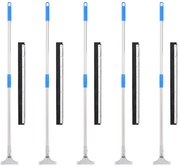 vidaXL Rodo de chão 5 pcs 60,5x119,5 cm aço e borracha