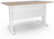 Secretária Escritório 1400x800 Soho Branco / Carvalho Trigo – Soho