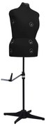 vidaXL Manequim feminino ajustável tamanho L 44-50 preto