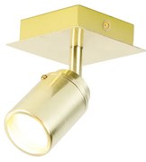 Foco moderno para casa de banho em latão quadrado IP44 - Ducha