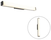 LED Candeeiro de parede moderno preto 62 cm IP44 - Cascada Moderno