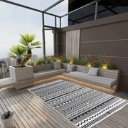 vidaXL Tapete de exterior 160x230 cm ARAKIL PP preto