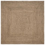 vidaXL Tapete Natural e preto 200 x 200 cm Juta