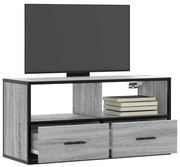 Móvel p/ TV 80x31x39,5 cm deriv. madeira/metal cinzento sonoma