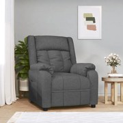 vidaXL Poltrona reclinável tecido cinzento-escuro