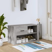 vidaXL Sapateira 80x35x45 cm derivados de madeira sonoma cinza