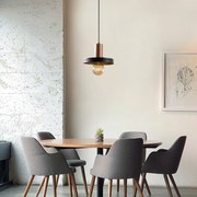 Candeeiro Dodo – Preto e Cobre – 32 x 32 cm