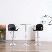 vidaXL Bancos de bar c/ apoios de braços 2 pcs couro artificial preto