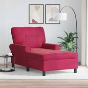 vidaXL Chaise Lounge Vinho Vermelho 91 x 157 x 91 cm Veludo