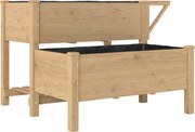 Outsunny Canteiro Elevado para Horta Jardineira a 2 Níveis 119.5x102x76.5cm Castanho | Aosom Portugal