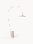 Candeeiro em arco com base de travertino Cora