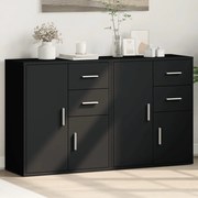 vidaXL Aparadores 2 pcs 60x31x70 cm derivados de madeira preto
