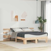 vidaXL Estrutura da Cama Castanho 160 x 200 cm Madeira de pinho maciça