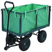 vidaXL Carrinho de mão para jardim 350 kg verde