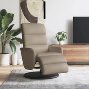vidaXL Cadeira reclinável com apoio de pés couro artificial cappuccino