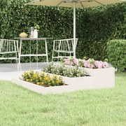 vidaXL Vaso/floreira 107x107x27 cm pinho maciço branco