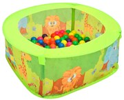 vidaXL Piscina de bolas com 300 bolas para crianças 75x75x32 cm