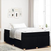 vidaXL Estrutura da Cama com colchão Preto 120 x 190 cm tecido