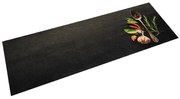 vidaXL Tapete de cozinha lavável 60x180 cm veludo padrão especiarias