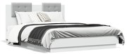 vidaXL Estrutura cama c/ cabeceira 120x190 cm derivados madeira branco
