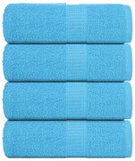Toalhas de mãos 4 pcs 30x30 cm 360 g/m2 100% algodão turquesa