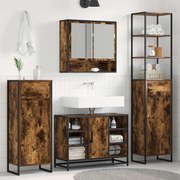 vidaXL Armário de Banheiro com gaveta Carvalho Fumê 40 x 30 x 180 cm