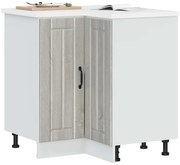 vidaXL Armário base canto cozinha Lucca deriv. madeira cinzento sonoma