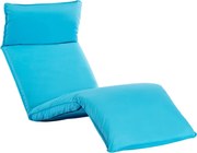 vidaXL Espreguiçadeira dobrável tecido oxford azul