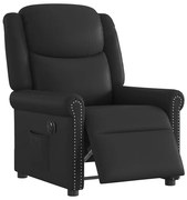 vidaXL Poltrona reclinável elétrica couro artificial preto brilhante