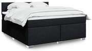 vidaXL Cama com molas/colchão 180x200 cm tecido preto