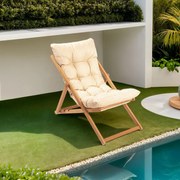 Cadeira de Jardim My006 – Castanho Creme – 59x90x44 cm | Tribo Home