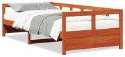 Sofá-cama 90x190 cm madeira de pinho maciça castanho cera