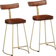 vidaXL Bancos de bar 2 pcs 49x43x88 cm madeira de mangueira maciça