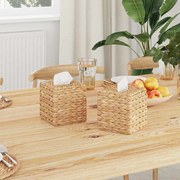 vidaXL Capas de Caixa de Papel Toalha 2 pcs Jacinto de água Natural