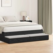 vidaXL Camas com Gavetas Preto Carvalho 160x36,5x16,5 cm Madeira de Engenharia