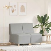 vidaXL Cadeira de Sofá Cinza Claro 55 cm em Tecido 2 pcs Cinza Nuvem