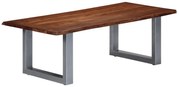 vidaXL Mesa de centro com arestas vivas 115x60x40 cm acácia maciça