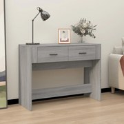 vidaXL Mesa consola 100x39x75 cm derivados de madeira cinzento sonoma