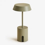 Lâmpada De Mesa Led Sem Fios Para Exterior Uliana Verde Cáqui - Sklum