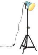 vidaXL Candeeiro de pé 25 W 35x35x65/95 cm E27 azul desgastado