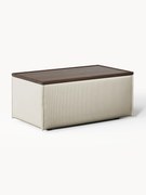 Pufe em bombazina com arrumação Lennon