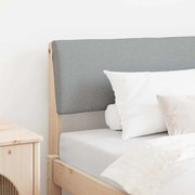 vidaXL Cabeceira estofada Cinzento-claro 90 cm