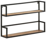 vidaXL Prateleira de parede 80x20x60 cm madeira de mangueira áspera