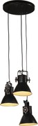 vidaXL Candeeiro suspenso 25 W 30x30x100 cm E27 preto