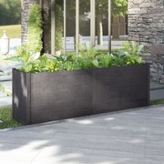 vidaXL Vaso de jardim 200x50x70 cm madeira de pinho maciça cinzento